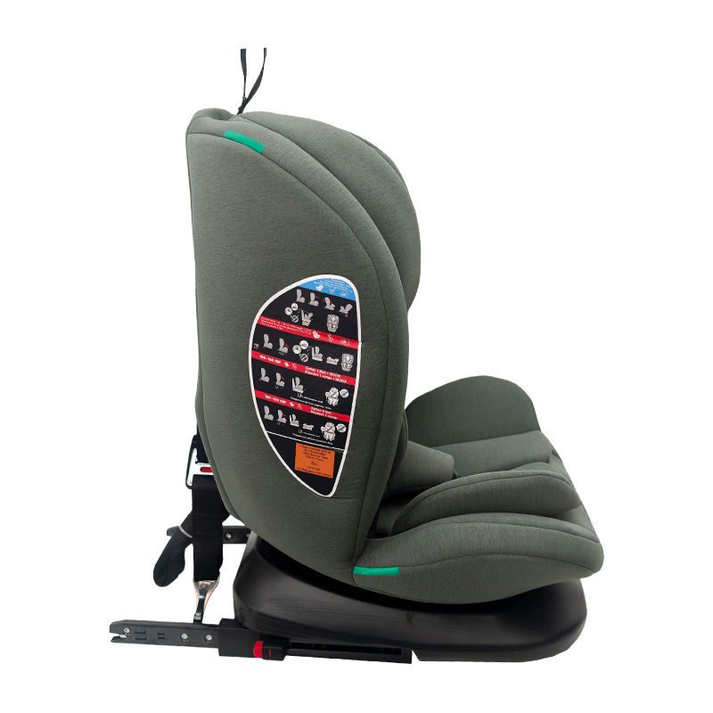 OG801A ECE R129 ISIZE 베이비 카 좌석 40-150cm ISOFIX 아동 안전 좌석 360도 어린이를위한 큰 기대기 회전