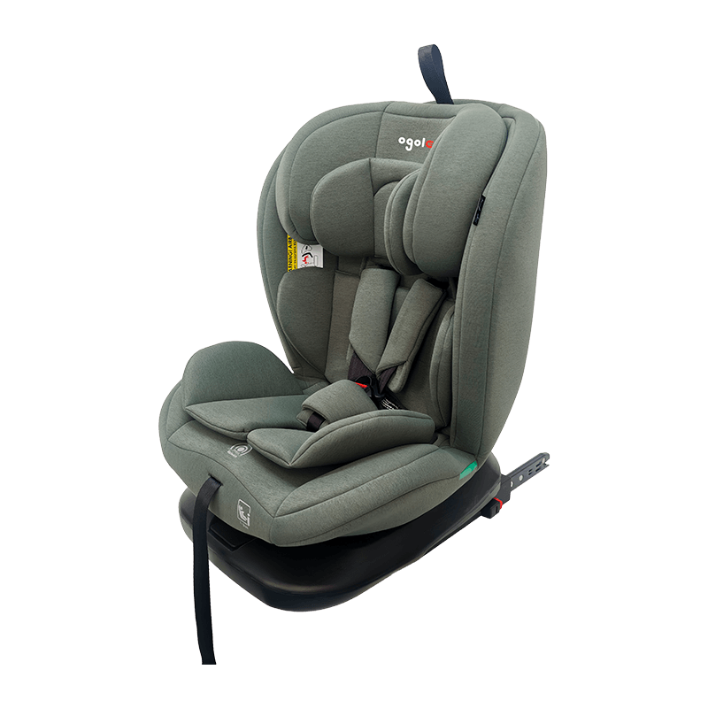 OG801A ECE R129 ISIZE 베이비 카 좌석 40-150cm ISOFIX 아동 안전 좌석 360도 어린이를위한 큰 기대기 회전