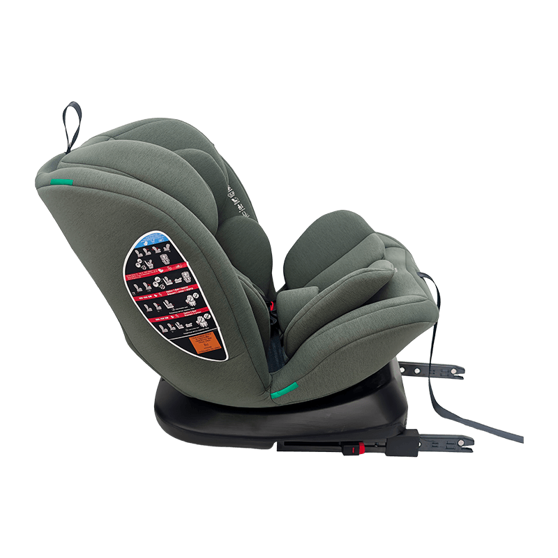 OG801A ECE R129 ISIZE 베이비 카 좌석 40-150cm ISOFIX 아동 안전 좌석 360도 어린이를위한 큰 기대기 회전