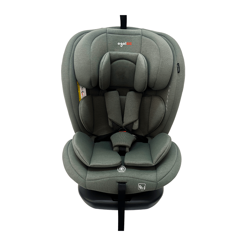 OG801A ECE R129 ISIZE 베이비 카 좌석 40-150cm ISOFIX 아동 안전 좌석 360도 어린이를위한 큰 기대기 회전