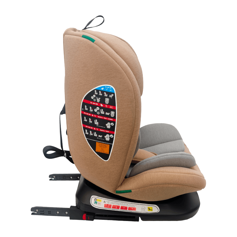 OG801A ECE R129 ISIZE 베이비 카 좌석 40-150cm ISOFIX 아동 안전 좌석 360도 어린이를위한 큰 기대기 회전