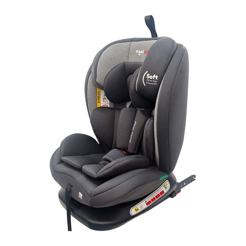 OG801A ECE R129 ISIZE 베이비 카 좌석 40-150cm ISOFIX 아동 안전 좌석 360도 어린이를위한 큰 기대기 회전