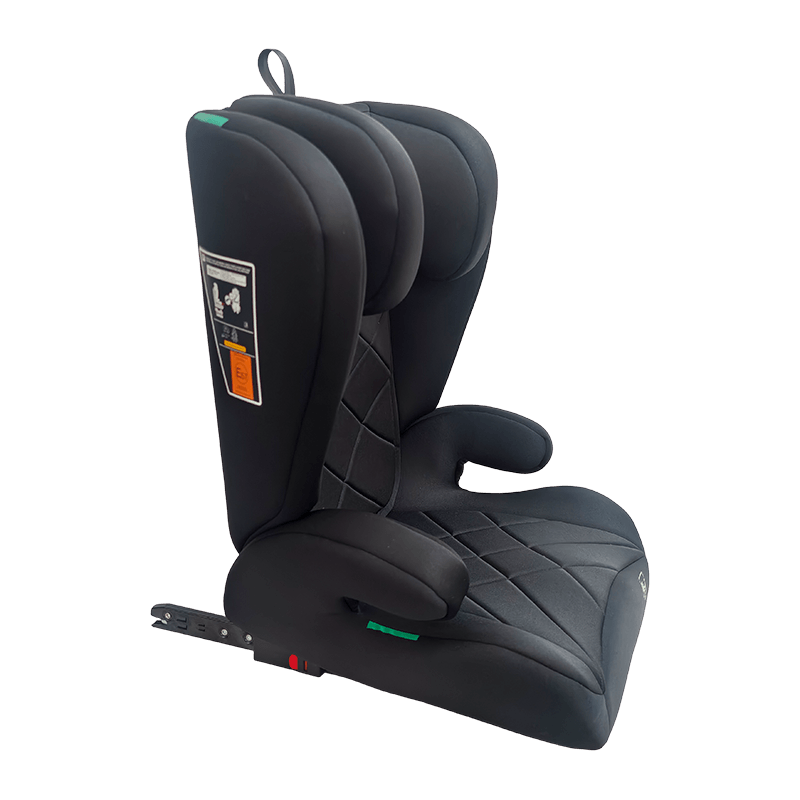 isofix 카시트가있는 OG303B, 그룹 2 3 카시트, 부스터 접이식, 엠보싱이있는 검은 색